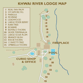 Khwai River Lodge - map