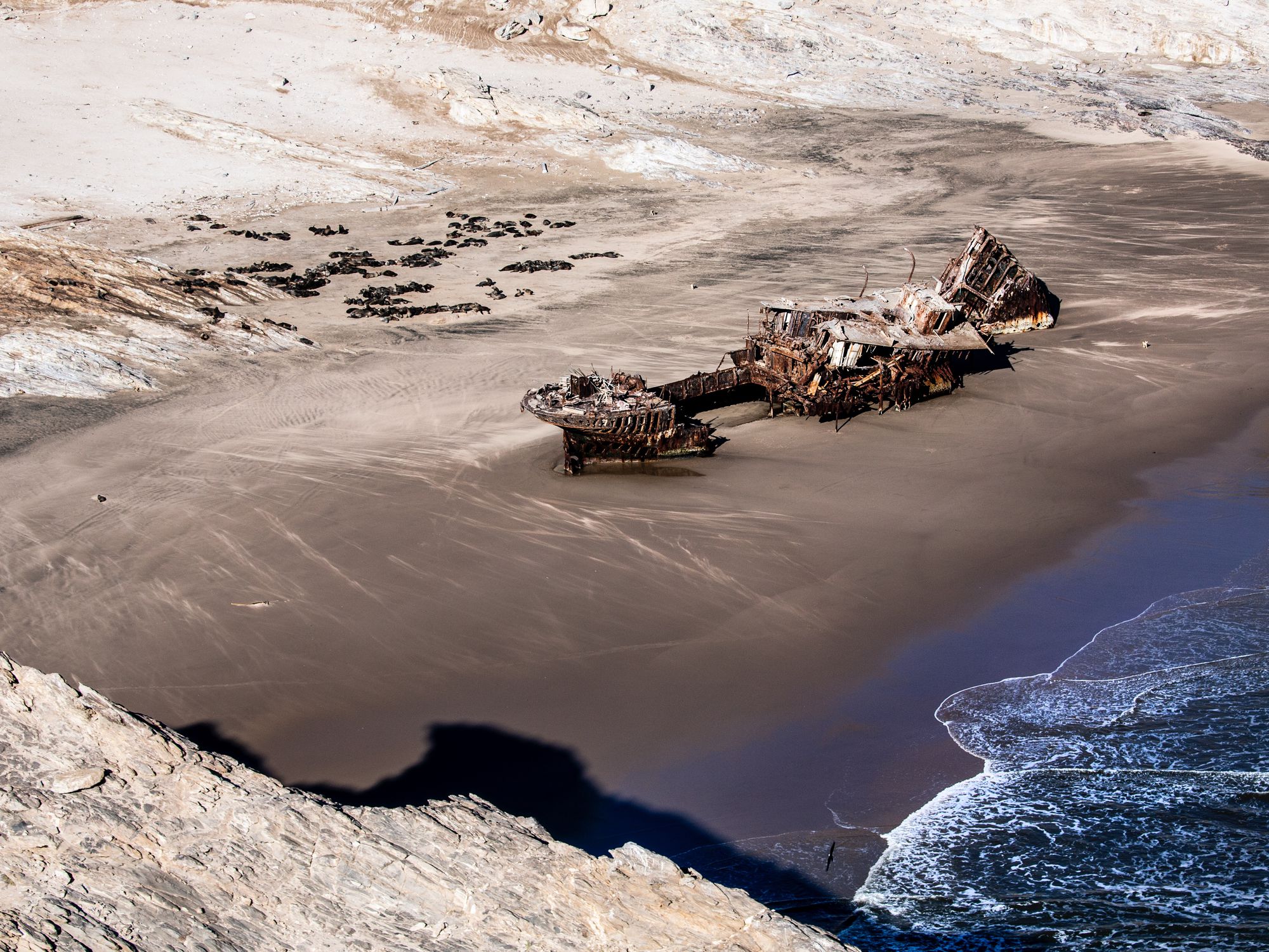 Otavi shipwreck, Spencer Bay, Sperrgebiet, Namibia