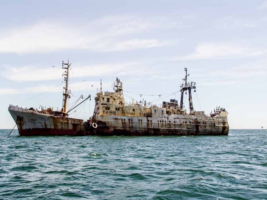 Ulan - abandoned trawler, Walvis Bay, Namibia