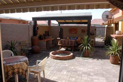 Bush Babies Swakopmund: braai area of executive flat