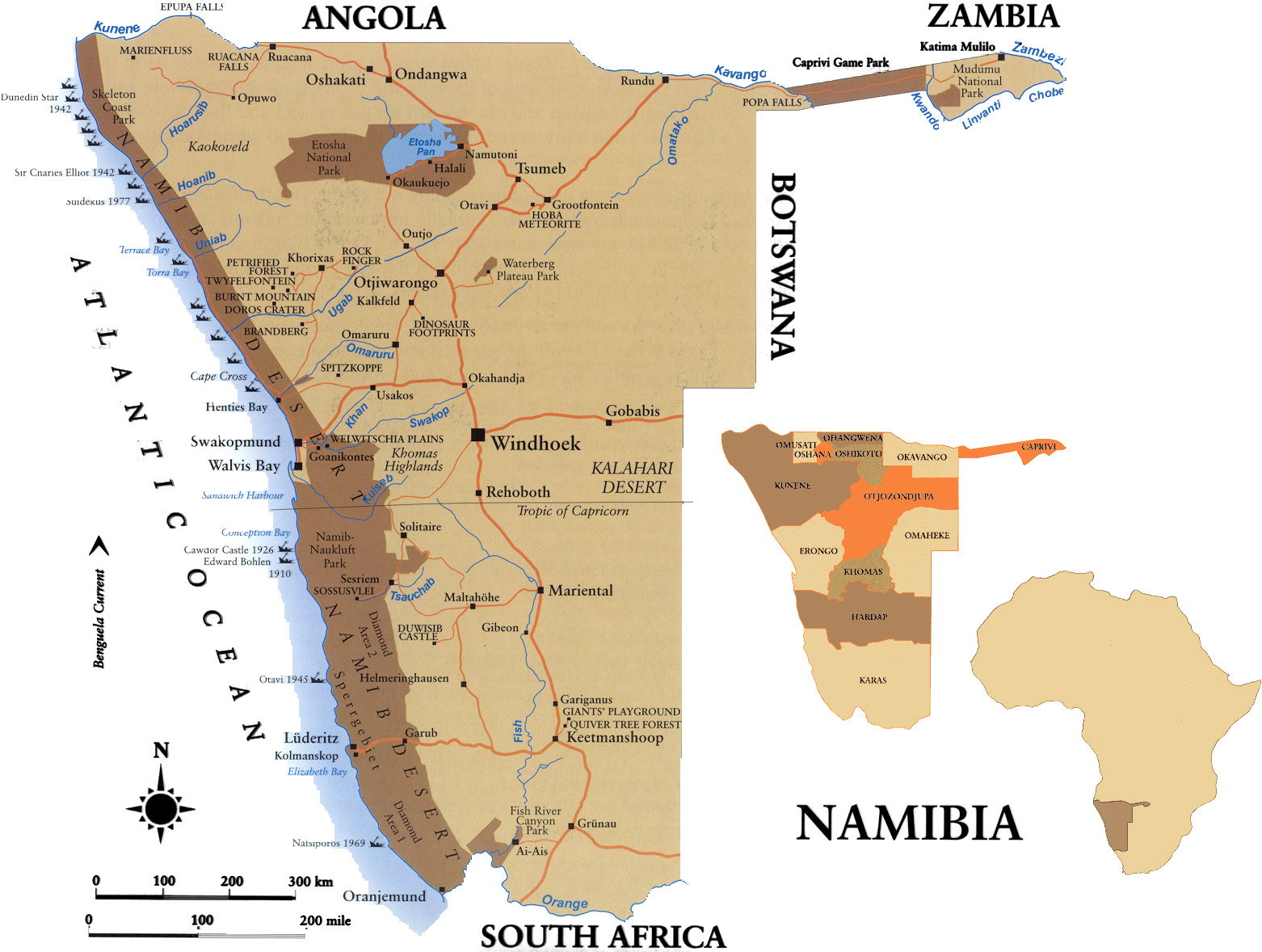 Maps Namibia