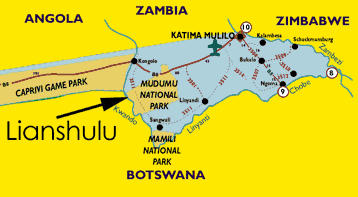 Lianshulu Lodge map