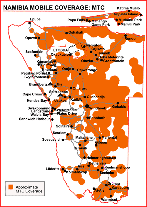 MTC mobile coverage map