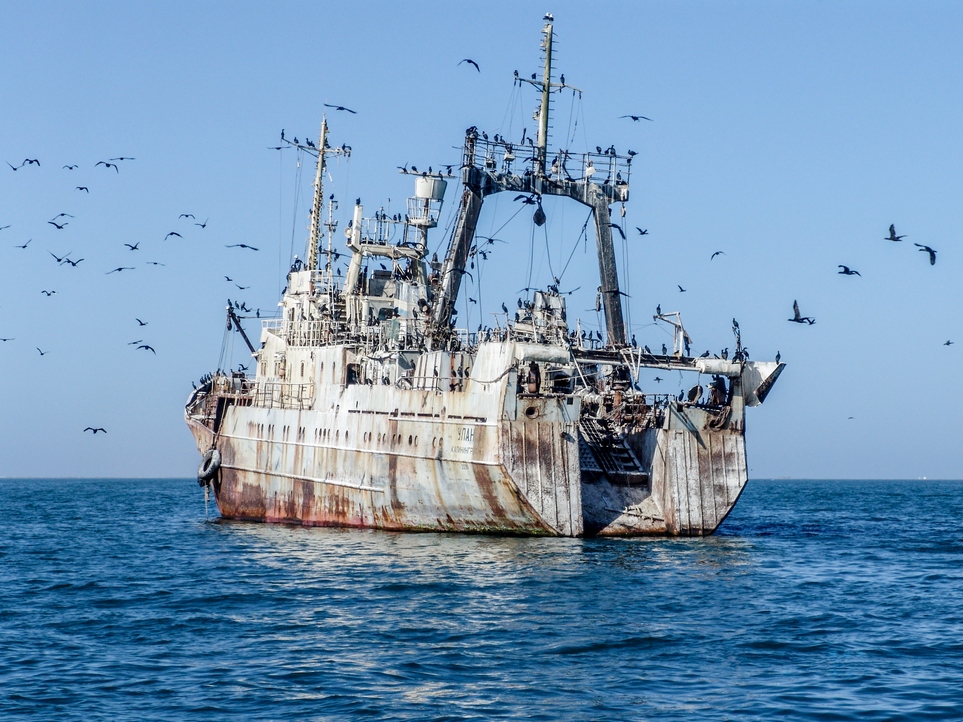 Ulan - abandoned trawler, Walvis Bay, Namibia